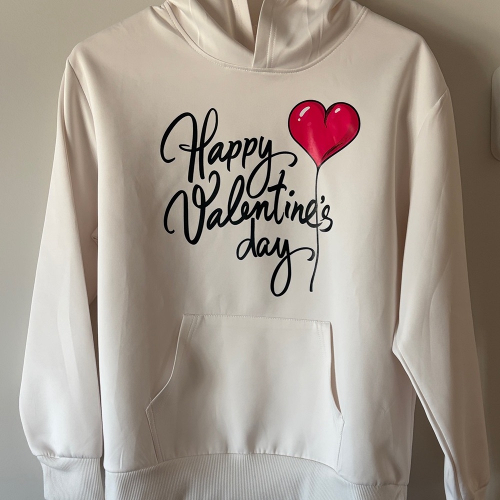 Valentine's Day Women's white Hoodie